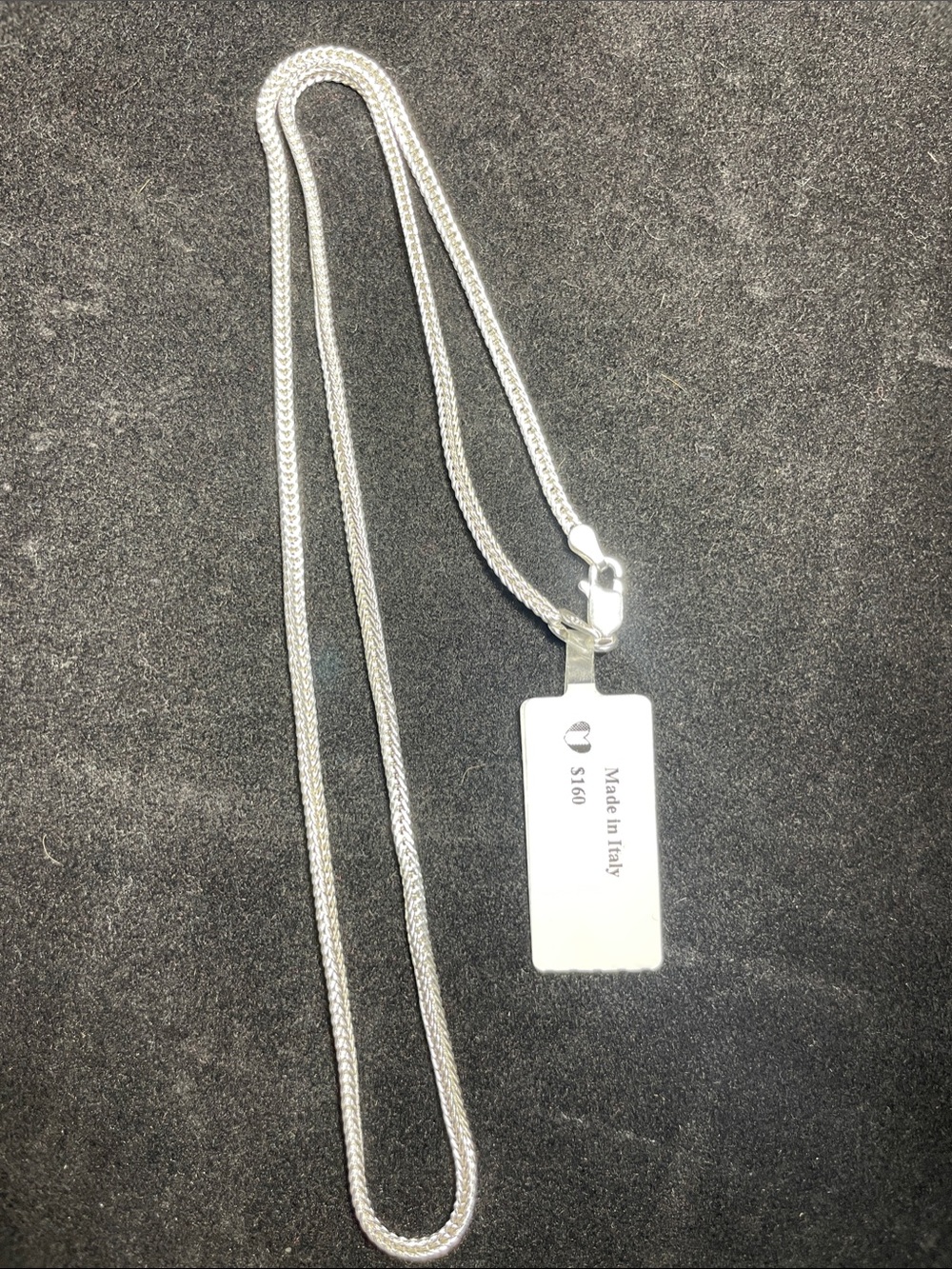 Sterling Silver Foxtail Chain Necklace - Made in Italy